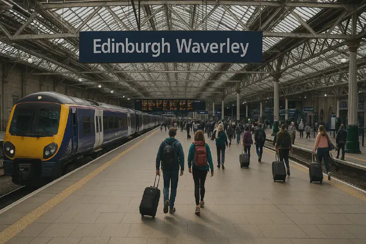 Train travel across Scotland